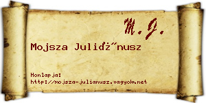 Mojsza Juliánusz névjegykártya
